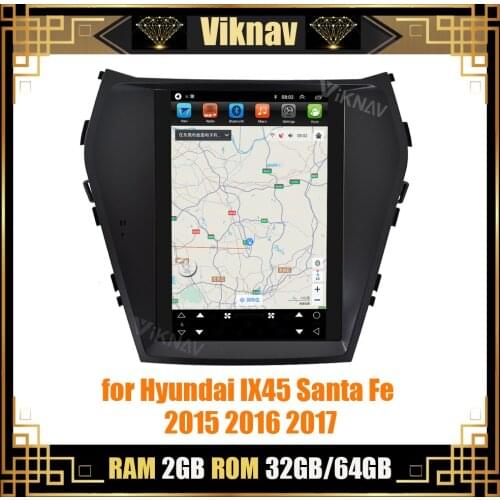 Car radio video player for Hyundai IX45 Santa Fe 2015 2016 2017 auto GPS navigator multimedia player android system