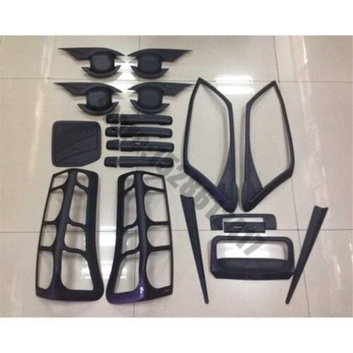 Car styling for ISUZU DMAX D-MAX 2012-2015 ABS Fuel Tank Cover Gas Tank Cover Front Rear headlight Lamp Cover Door Handle Cover