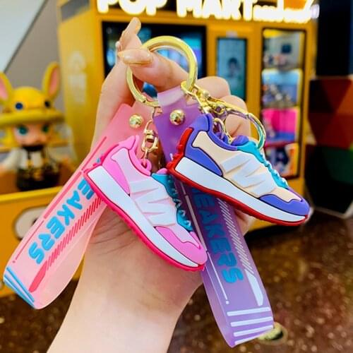 Cartoon Mini Charm Sneakers Keychain Fashion Novelty Creative Bag Keychain New Anime Personalized Mobile Phone Keychain