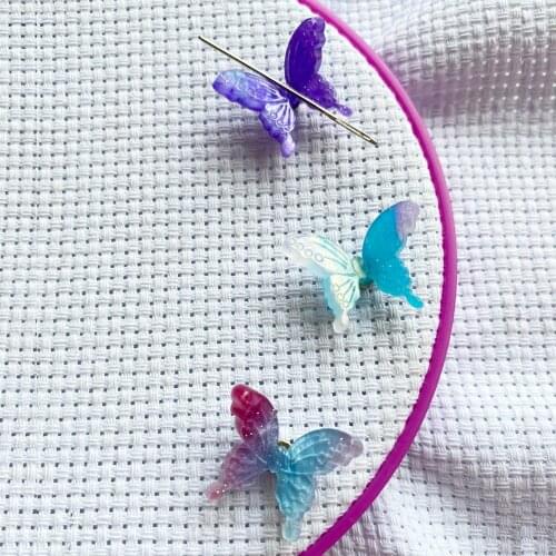 Butterfly Needle Minder Magnetic for Cross Stitch Beautiful Needle Holder for Embroidery, Needlework