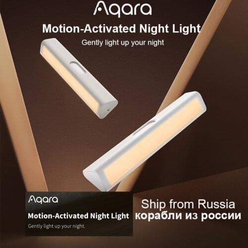 Aqara Induction LED Night Light Magnetic Installation with Human Body Light Sensor 2 Level Brightness 3200K Color Temperature