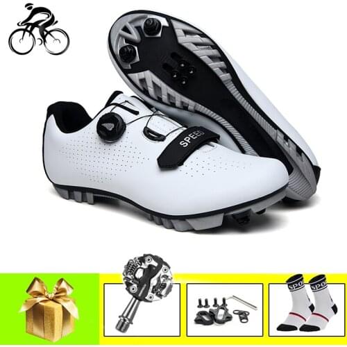 Mountain Bike Shoes Men Sapatilha Ciclismo Mtb SPD Pedals Breathable Outdoor Self-locking Superstar Riding Bicycle Mtb Sneakers