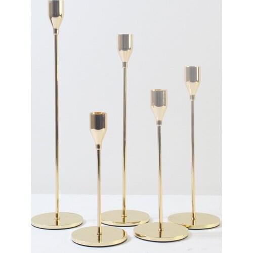 European-style electroplated metal decorative candle holder wedding gift single head candle holder handicraft ornaments