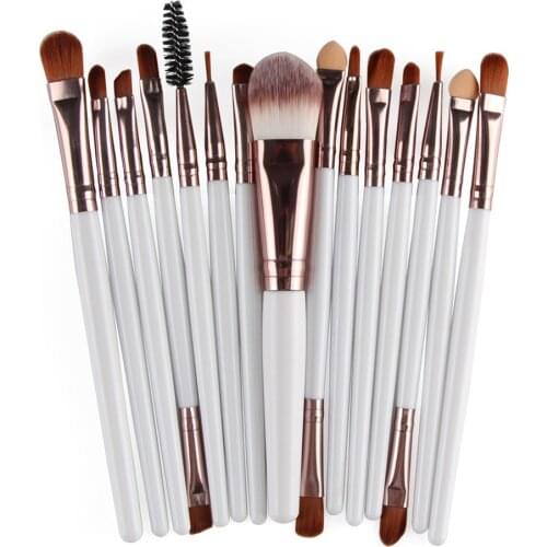 15pcs/set Makeup Brushes Set Professional Plastic Handle Eyeshadow Lip Make Up Brushes Cosmetics Brush Kits