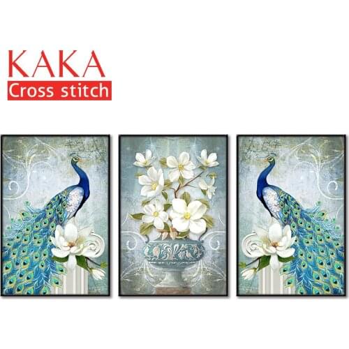 Cross stitch kits,Embroidery needlework sets with printed pattern,11CT-canvas for Home Decor Painting,Animals Full NCKA071