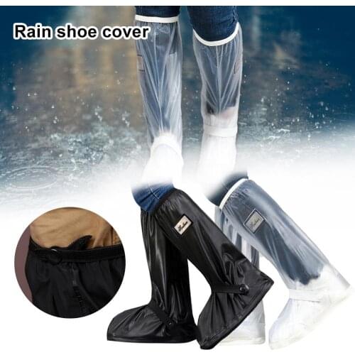 Rainproof Shoes Cover Waterproof Reusable Motorcycle Cycling Bike Thick Rain Boot Shoes Covers Protective Gear for Men and Women