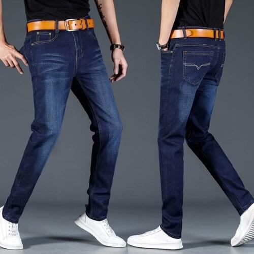 2021 New Mens Jeans Fashion Hip Hop Jeans Men Streetwear Men Pencil Pants Casual Men Clothing High Quality Solid Slim Jeans Men