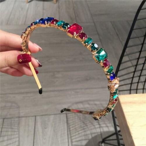 Fashion Korean style colorful Pearls hairband Women Girls Fashion Sexy Simple pearls buckle Hair Hoop headwear Hair Accessories