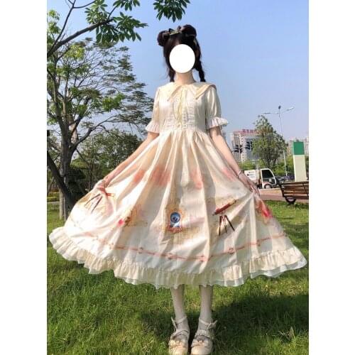 Princess tea party sweet lolita dress vintage lace soft girl high waist victorian dress kawaii girl gothic lolita op loli cos