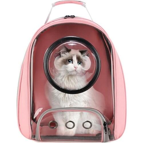 New Pet Backpack Cat Bag Panoramic Transparent Space Bag Breathable Cat Backpack Handbag Pet Go Out Portable Backpack