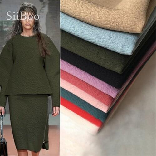 Siiboo scuba fabric with imitate leather surface pattern for designer custom made garment sp6283