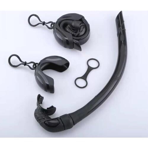 Silicone Foldable Snorkel Compact Storage Case Roll Up Snorkel Wet Breathing Tube For Snorkeling swimming pool Diving Equipment