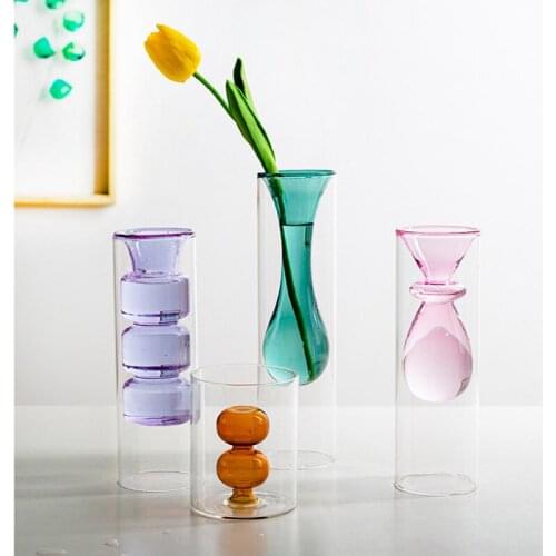 Nordic Glass Vase Wedding Centerpiece Planter Terrarium for Wedding Party Event Home Office Decor Table Decorative Vases