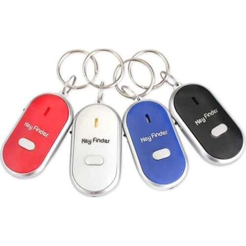 Key Finder Anti-lost Smart Key With LED Torch Whistle Key Finder Flashing Beeping Keys Tracker Locator Accessories