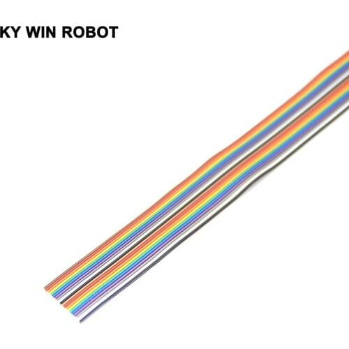 1m 1.27mm Spacing Pitch 20 WAY 20 Pin Flat Color Rainbow Ribbon Cable Wire Stranded Conductor For PCB DIY 20P