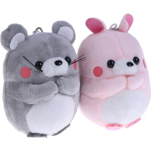 1pc Lovely Plush Toy Soft Stuffed Cartoon Animal Dog/Rabbit/Marmot/Bear Keychain Bag Pendant Doll Kid Christmas Gift