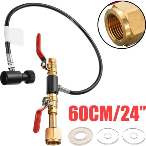 24''/60cm Two Valves Style Sodastream Adapter Sodastream Tank Fill Station Efill Charging Adapter With CGA320 Connector