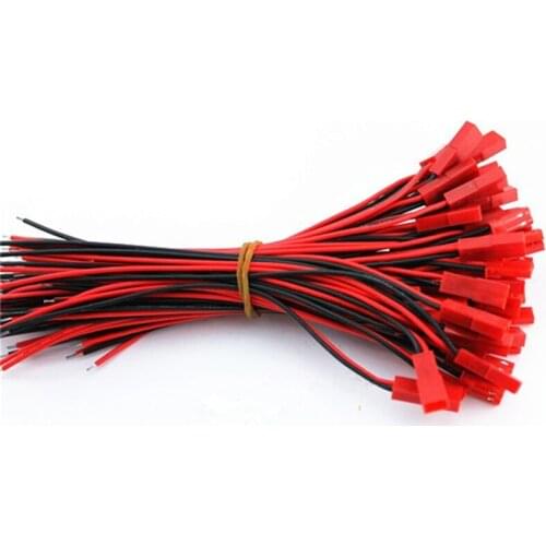 10pairs Wholesale rc helicopter parts 100mm JST Connector Plug for RC Lipo Battery With Connect Cable For RC BEC ESC Battery