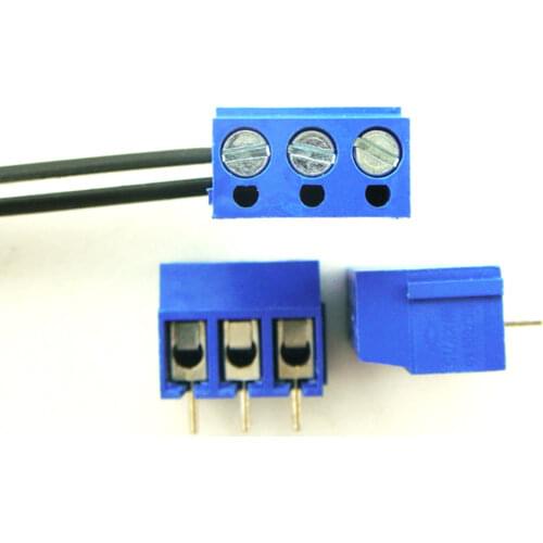 20PCS 301-5.0-3P Screw 3Pin 5.0mm Straight Pin PCB Screw Terminal Block Connector(300V/16A)
