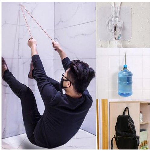 70pcs/lot Strong Transparent Suction Cup Sucker Wall Hooks Waterproof Bathroom Glass Tile Seamless Suction Cup Heavy Load Hook