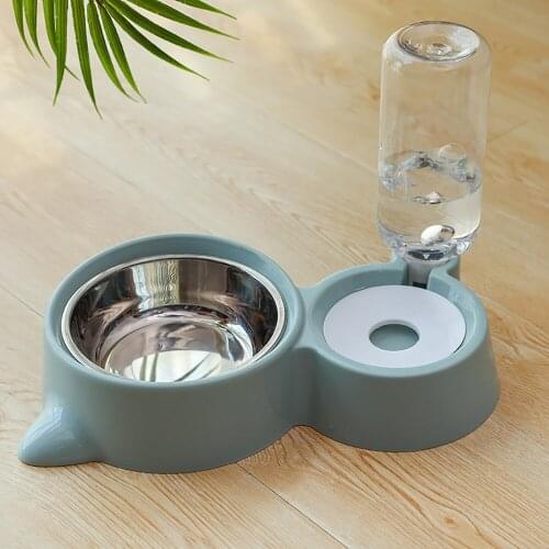 Pet Dog Cat Bowl Fountain Automatic Food Water Feeder Container For Cats Dogs Drinking Multiple Colors Pet Products Supplies