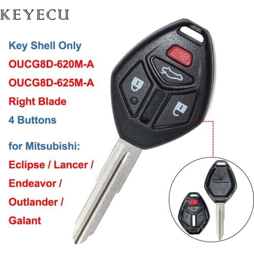 Keyecu Remote Car Key Shell Case Cover for Mitsubishi Eclipse Lancer Endeavor Galant Outlander 2007 2008 2009 2010 2011 2012