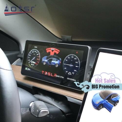 Android 9 Digital Dashboard Panel Virtual Instrument Cluster Support GPS IPS Touch Screen Center Speedometer For Telsa Model 3