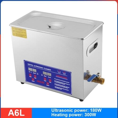 6L Digital Ultrasonic Mini Cleaner Stainless Steel Cleaning Machine Glasses Jewelry Circuit Board Adjustable Washer-disinfector