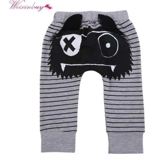 Children Pants Baby Boys Girls Cotton Blend Harem Trousers Cartoon Cotton Baby Pants
