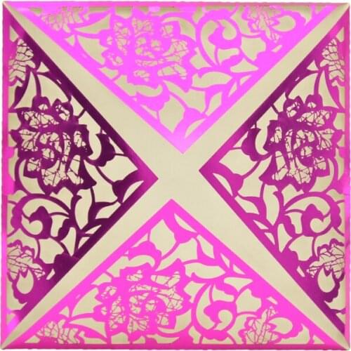 Laser cut romantic wedding rose style quinceanera decorations wedding invitation card in event and party