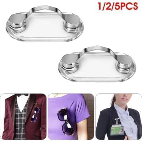 1/2/5pcs Magnetic Glasses Holder Clip Removable Glasses Earphone Badge Holder Sunglasses Rest Clip