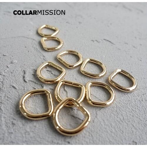 15mm Metal UnWelded Buckle Nickel Plated D Rings For Backpacks Straps shoes Bags Cat Dog Collar Dee Buckles DIY Accessorie DK15J