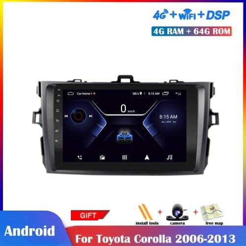 Android Multimedia Player For Toyota Corolla E140 E150 2006 2007 2008 2009 2010-2013 Car Radio Stereo GPS Navigation DSP
