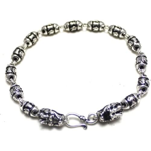 Mens Bracelet Metal Dragon Scale Biker Bracelet for Men Domineering Punk Jewelry