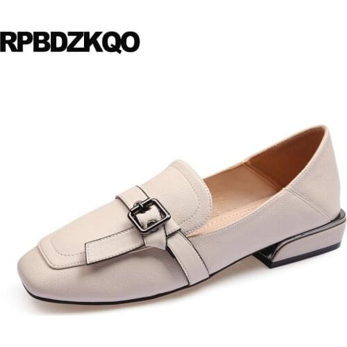 Spring autumn mules slip on designer ladies 2019 chinese flats loafers women casual square toe slippers cheap shoes china female