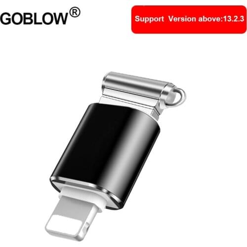 New Metal OTG USB Flash Drive For iphone X 8 7 Plus 6 6s Not Need APP ios 13.0 above Pendrive 8gb16gb32gb64gb USB Photo Stick