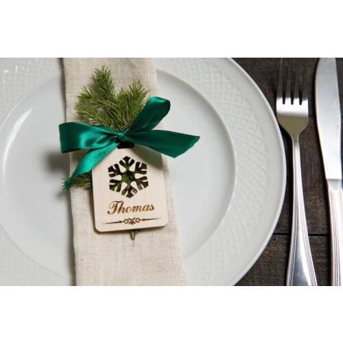 Personalized Snowflake Place cards, Christmas Place Cards, Christmas Table Setting, Snowflake Name Cards, Christmas tag, Custom