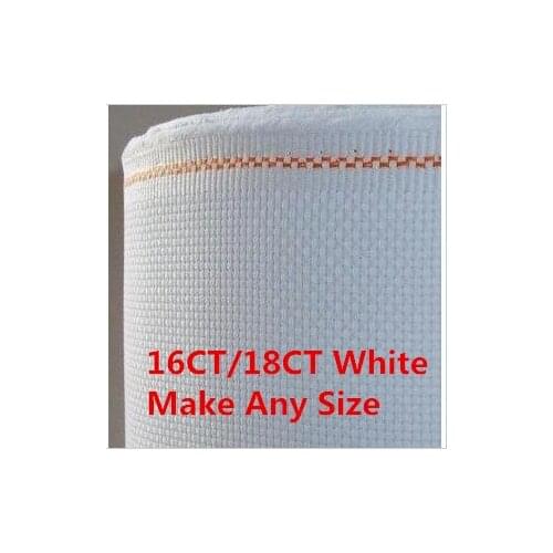Popular 16CT OR 18CT 150X150cm Or Make Any Size Fabric Aida Cloth Cross Stitch Canvas Wholesale Price