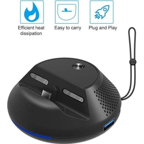 Portable Cooling Heat Dissipation Type C TV Dock Base Converter USB 3.0 HDMI Output Station for Nintend Switch Console Plus-play