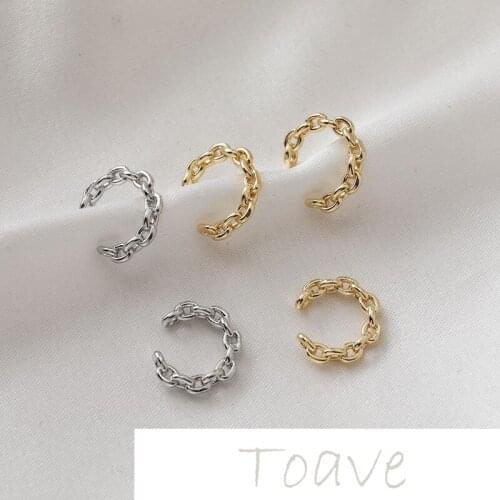 14K bag gold plating C-chain clause ear bone clip painless diy hand as a material accessory