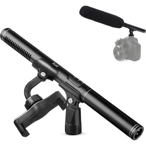 Wire Interview Microphone Condenser Microphone Interview Mic Camera Recording Microphone Reporter for DSLR Camera Video News