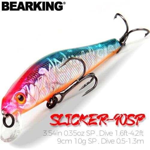 BEARKING 9cm 10g Hot fishing gear shone SP lures minnow crank ,Tungsten magnet weight system wobbler bait isca artificial