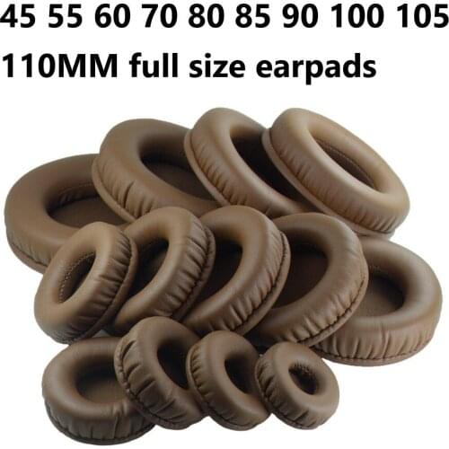 90/100/105/110MM Headphone Replacement Earpads Protein Memory Headset Repair Parts Cover 45/55/60/70/80/85mm Full Size Ear Pads