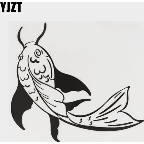 YJZT 15.4CM×14.2CM Amusing Tropical Fish Organism Vinyl Car Sticker Decal 18A-0024