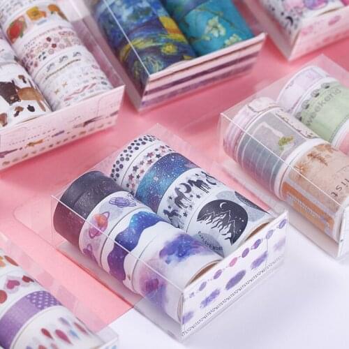 10pcs/set Cherry Blossom Forest Paper Washi Tape Diy Scrapbooking Sticker Label Masking Tape School Office Supply