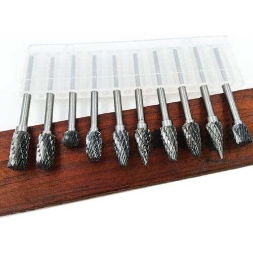 10pcs Mini Shank HSS Router Bits Files Fits For Dremel Rotary Tool Set Shank 2.35mm Hand Tools Cast Steel Carbon Steel Copper