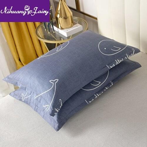 [100% cotton pillowcase] Household cotton pillowcase, a pair of student single dormitory pillowcases, adult pillowcases