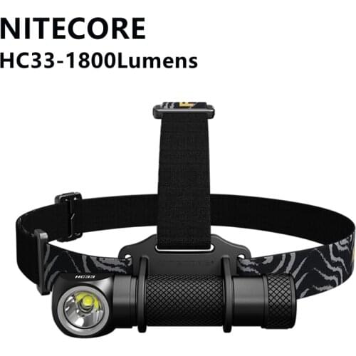 100% Original NITECORE HC33 Portable Headlamp 1800Lumens Range 187M Lightweight Super Bright For Outdoor Fishing