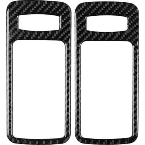 2pcs Car Left Drive Car Door Lock Sticker Carbon Fiber Scratch-Resistant Sticker For Ford Mustang 09-13 Car Exterior Accessories