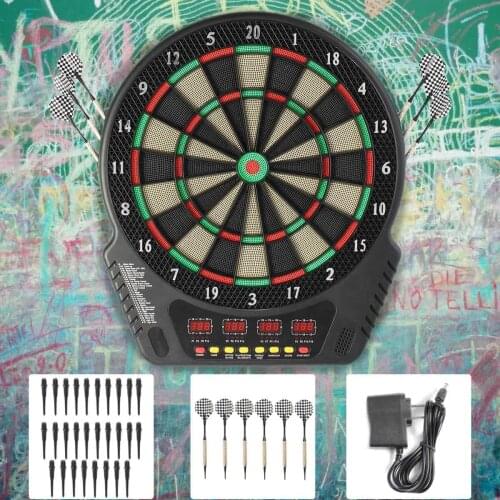 230V 18 Inch Professional Electronic Dart Board Bullseye 4 LED Display Play Methods With Electronic Dart Plastic Head